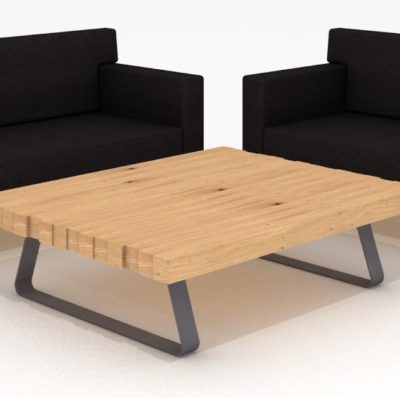 3D-Visualisierung von Lounge aus Masivholz